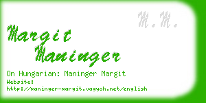 margit maninger business card